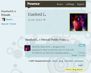 Pownce screenshot